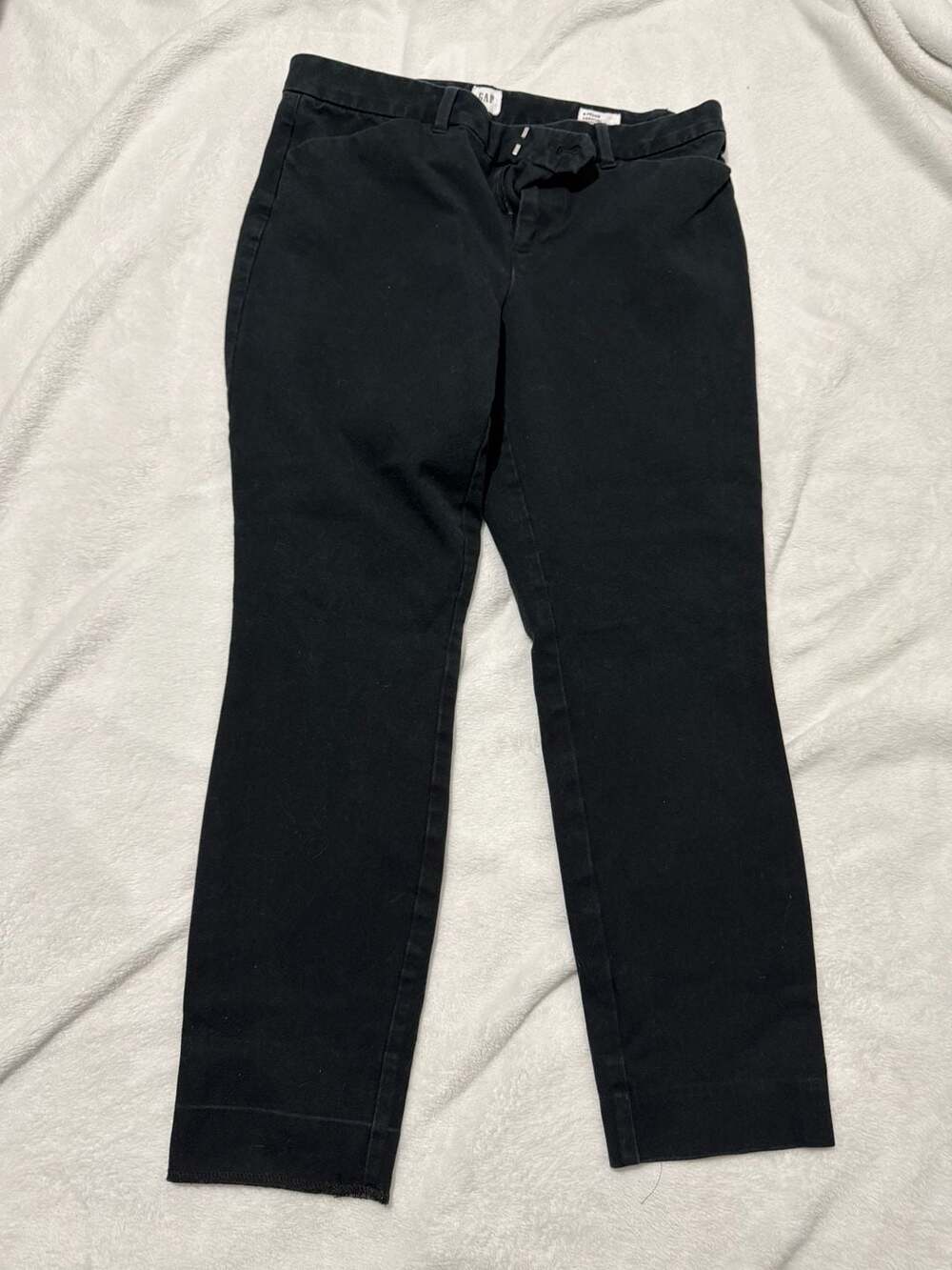 Gap Signature Skinny Ankle Pants Size 6 Petite Black Cotton